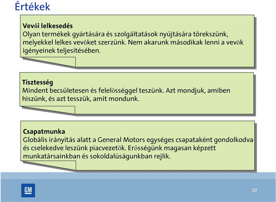 Azt mondjuk, amiben hiszünk, és azt tesszük, amit mondunk.