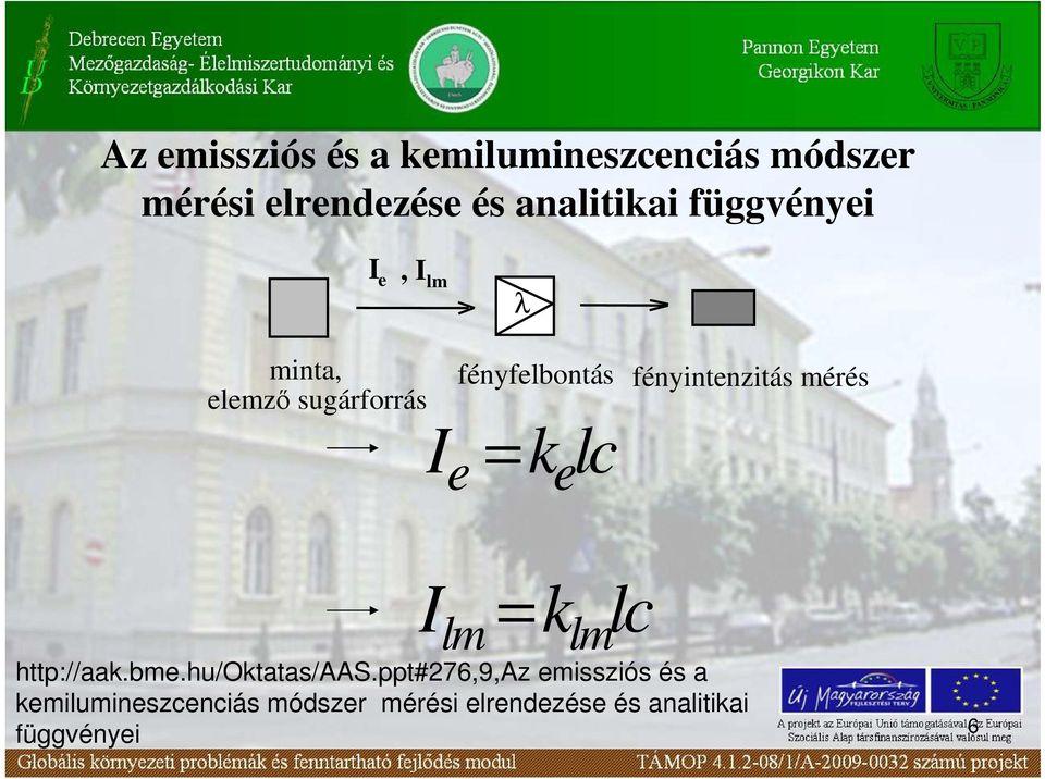 mérés e = k lc e I lm = k lc lm http://aak.bme.hu/oktatas/aas.