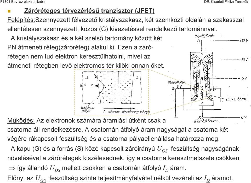 Ezen a zárórétegen nem tud elektron keresztülhatolni, mivel az átmeneti rétegben levő elektromos tér kilöki onnan őket.