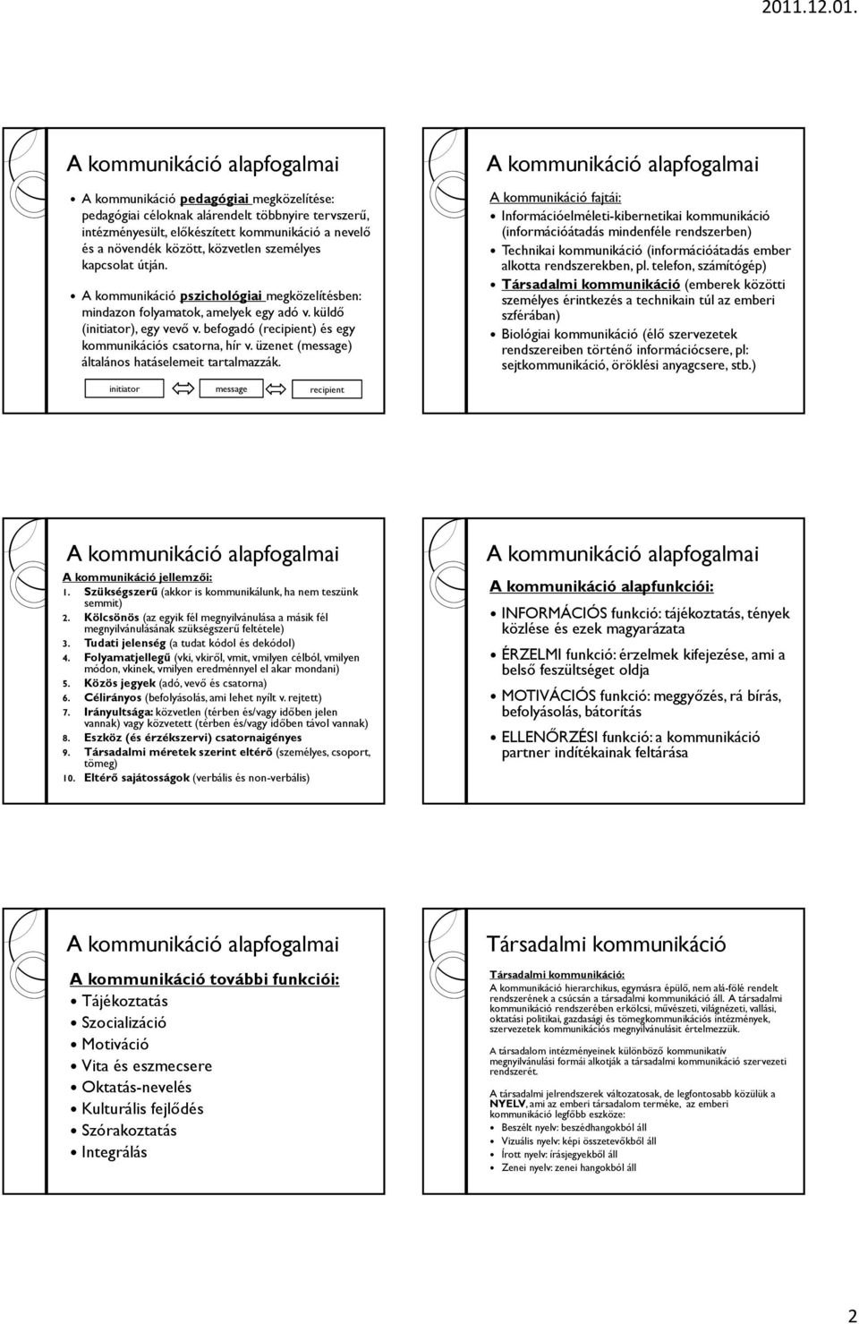 üzenet (message) általános hatáselemeit tartalmazzák.