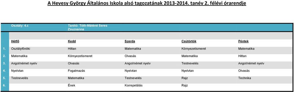 Matematika Környezetismeret Olvasás Matematika Hittan 3.