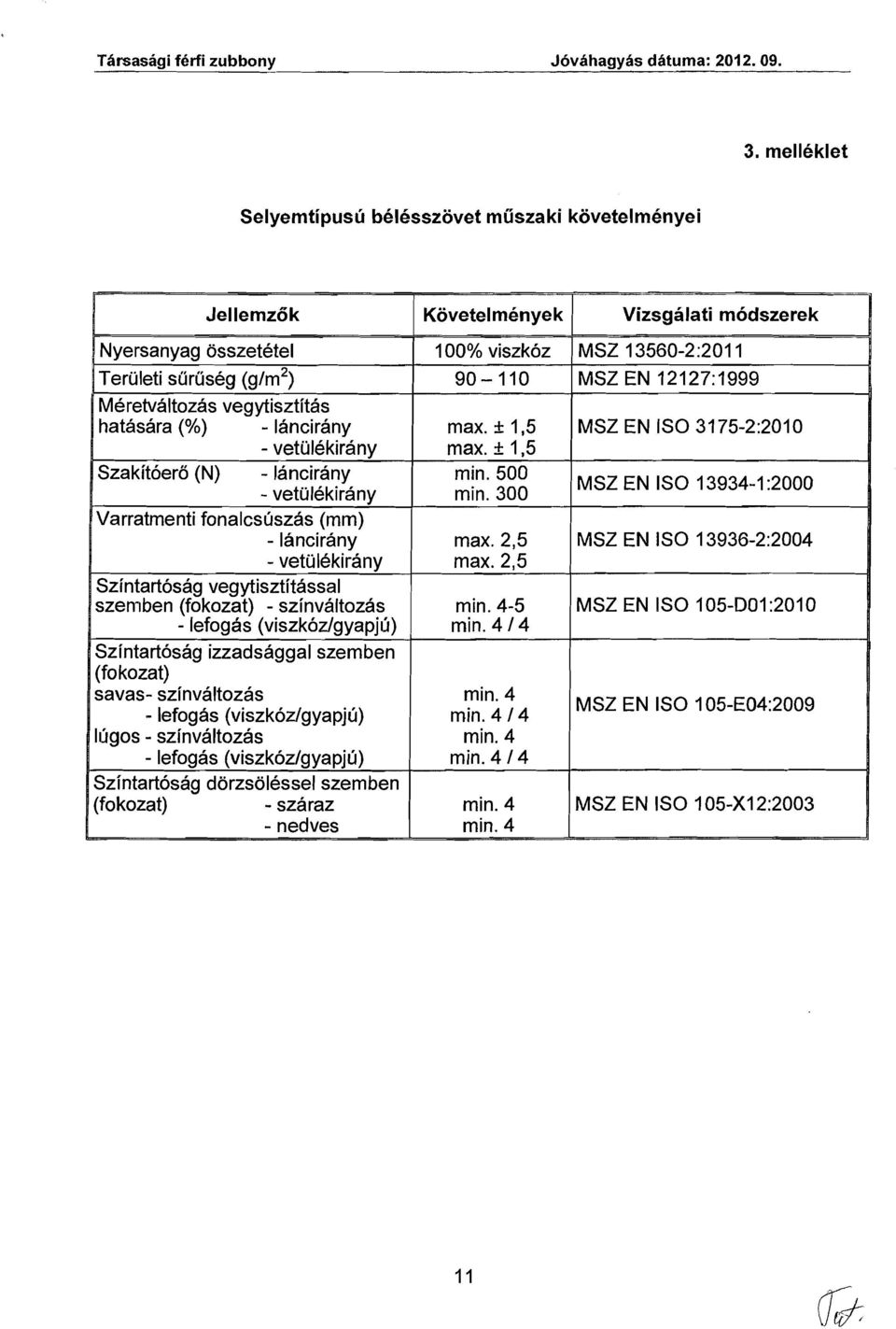 kovetelmenyei MSZ EN IS0 13936-2:2004 MSZ EN IS0