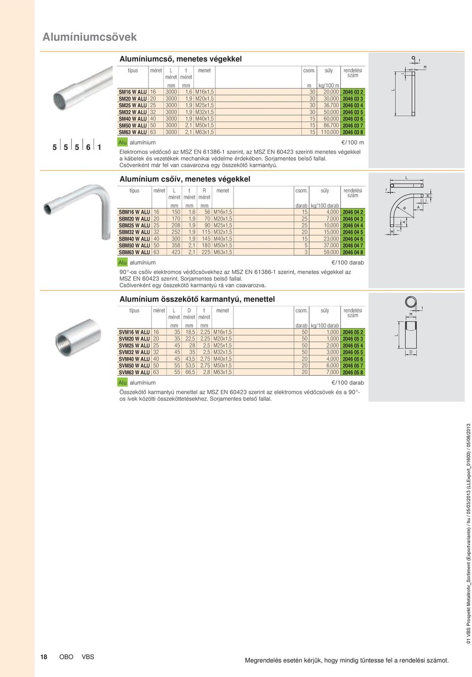 6423 szerini menees végekkel a kábelek és vezeékek mechanikai védelme érdekében. Sorjamenes belső fallal. Csövenkén már fel van csavarozva egy összeköő karmanyú.