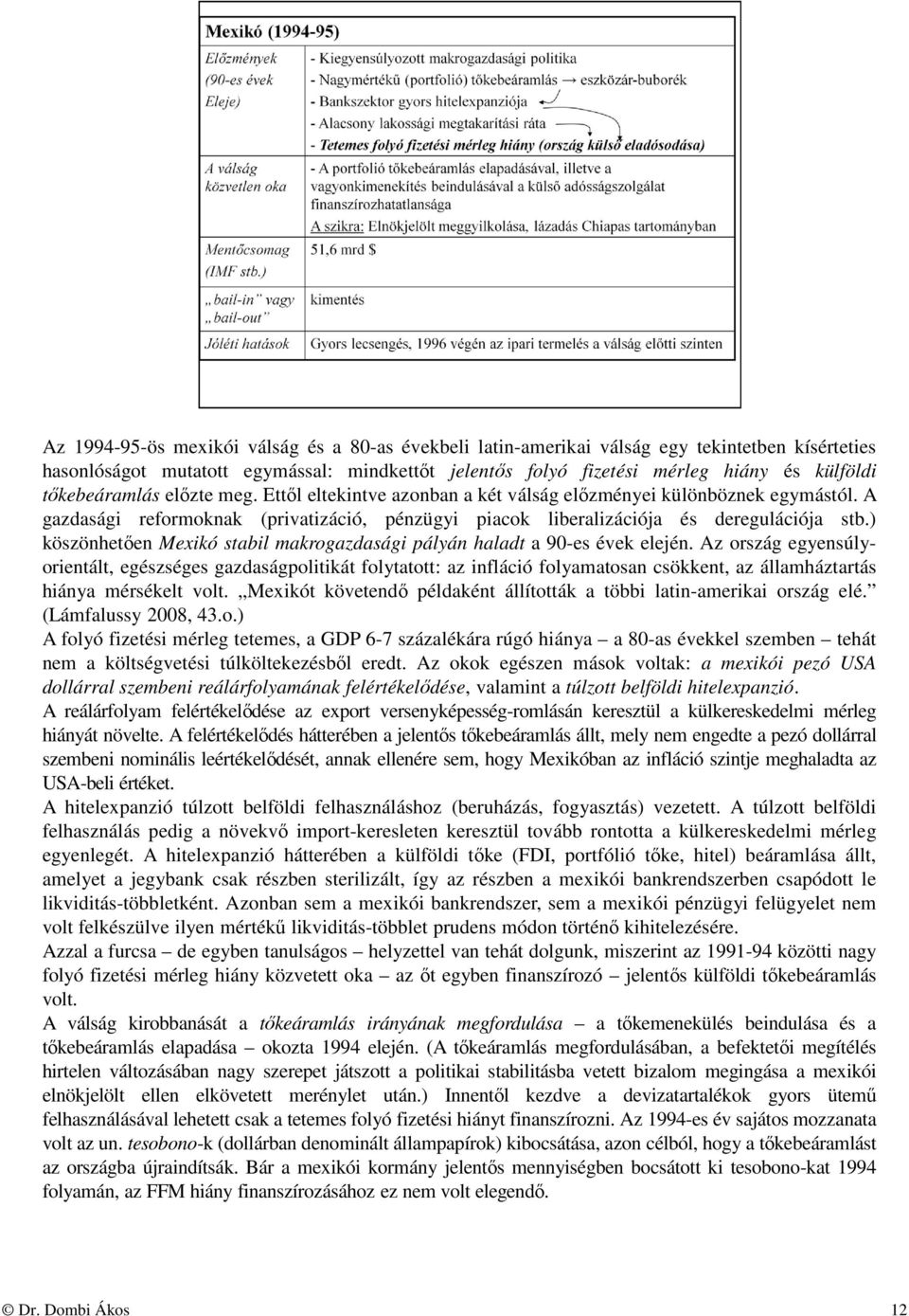 ) köszönhetően Mexikó stabil makrogazdasági pályán haladt a 90-es évek elején.