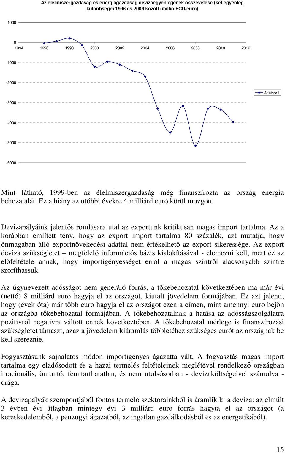 Devizapályáink jelentős romlására utal az exportunk kritikusan magas import tartalma.