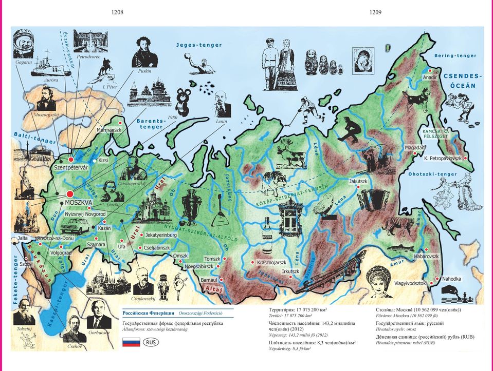 Petropavlovszk Kizsi Szentpétervár Gorkij sz fen nsí k L é n a Amur éria i-al Novoszibirszk z Je u s Barnaul er ny is Irkutszk ze j ó Krasznojarszk l-t á lga Ur l Tomszk jká Omszk ng Altaj pi -te