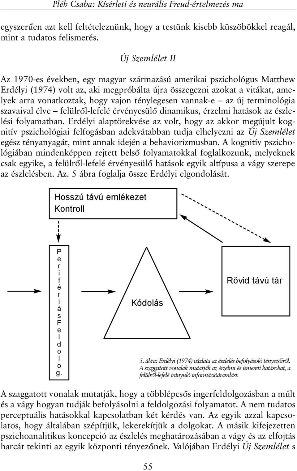 ténylegesen vannak-e az új terminológia szavaival élve felülrõl-lefelé érvényesülõ dinamikus, érzelmi hatások az észlelési folyamatban.