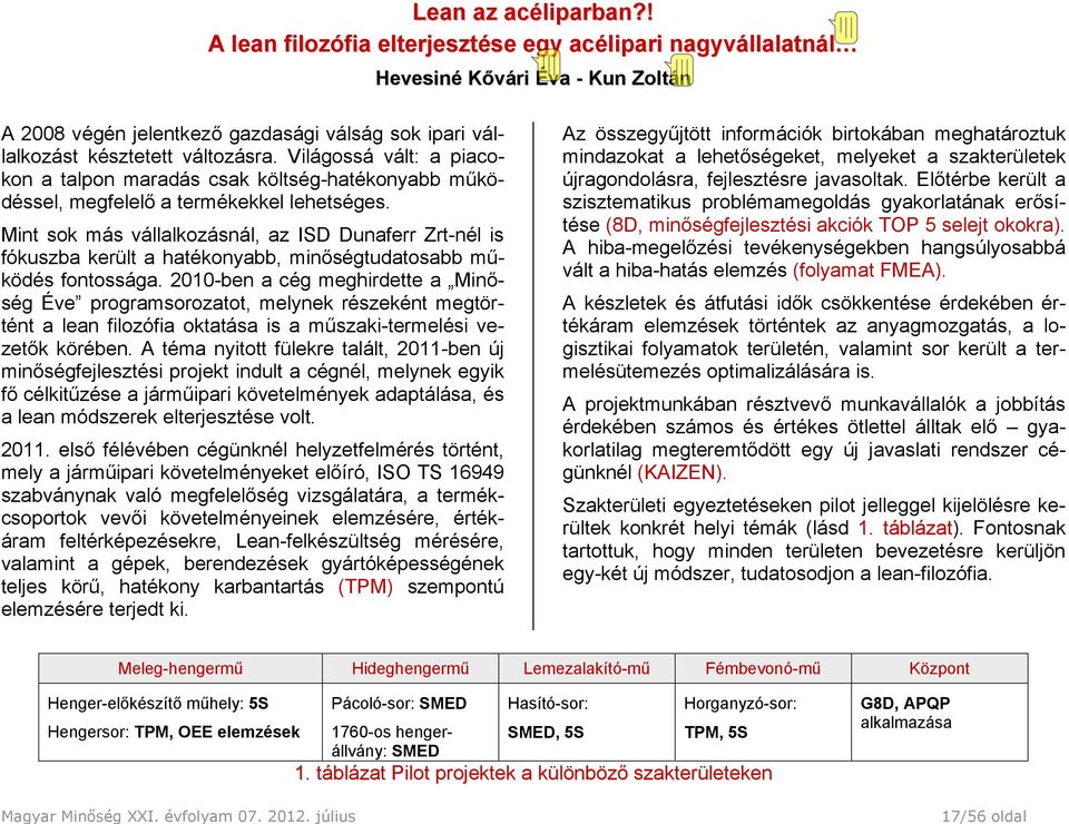 Világossá vált: a piacokon a talpon maradás csak költség-hatékonyabb működéssel, megfelelő a termékekkel lehetséges.