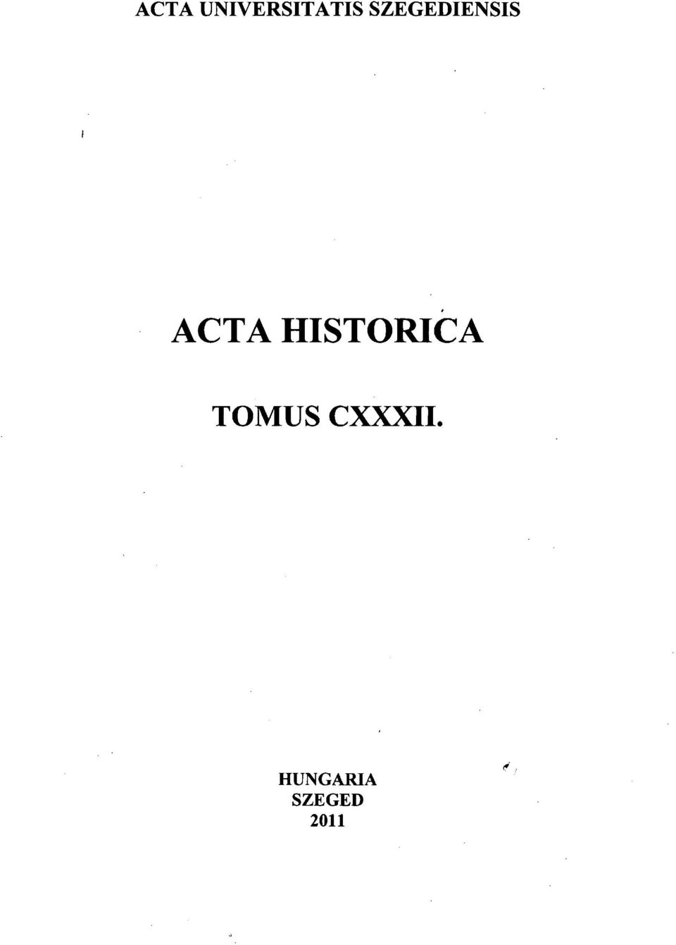 HISTORICA TOMUS