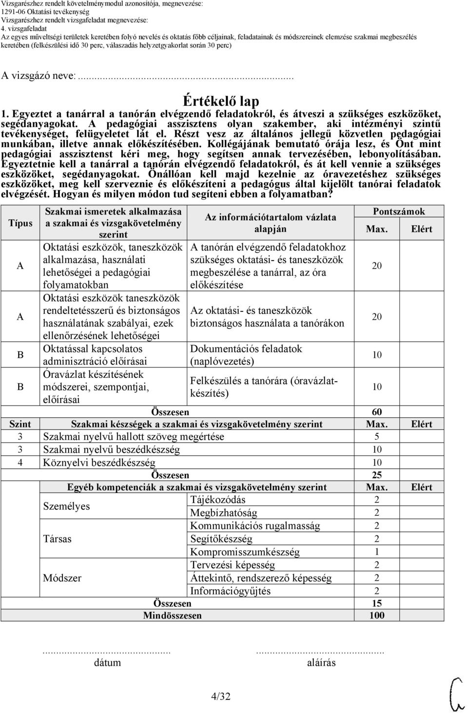 Kollégájának bemutató órája lesz, és Önt mint pedagógiai asszisztenst kéri meg, hogy segítsen annak tervezésében, lebonyolításában.