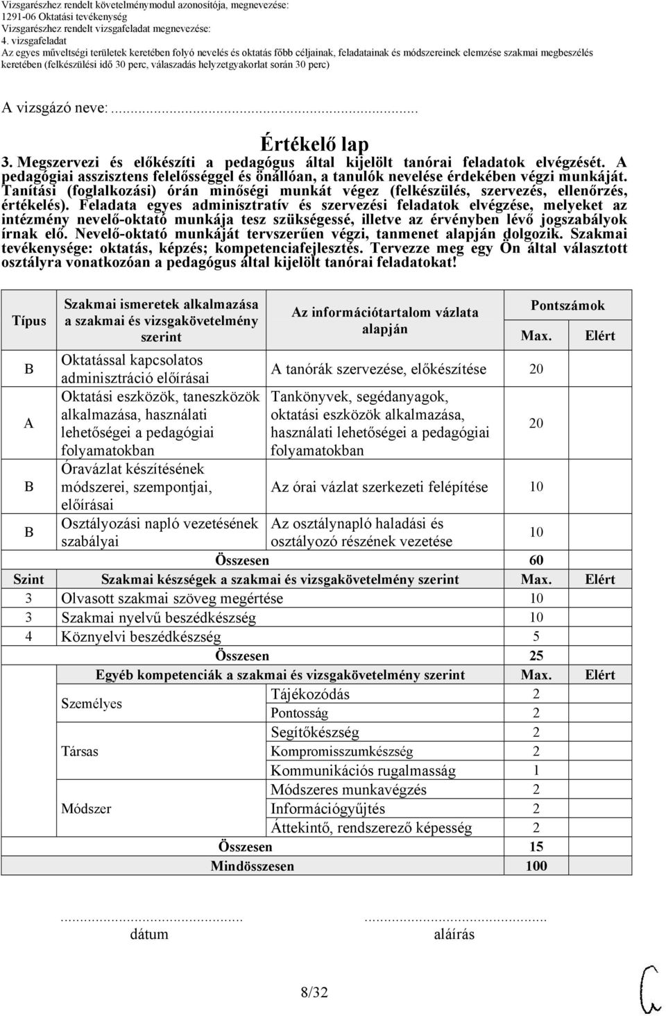 Feladata egyes adminisztratív és szervezési feladatok elvégzése, melyeket az intézmény nevelő-oktató munkája tesz szükségessé, illetve az érvényben lévő jogszabályok írnak elő.