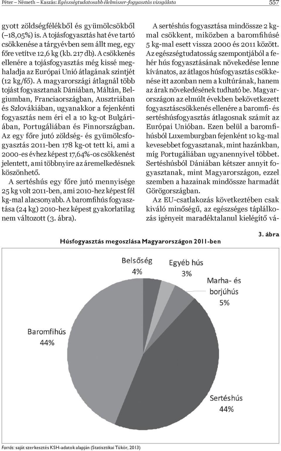 A csökkenés ellenére a tojásfogyasztás még kissé meghaladja az Európai Unió átlagának szintjét (12 kg/f ).