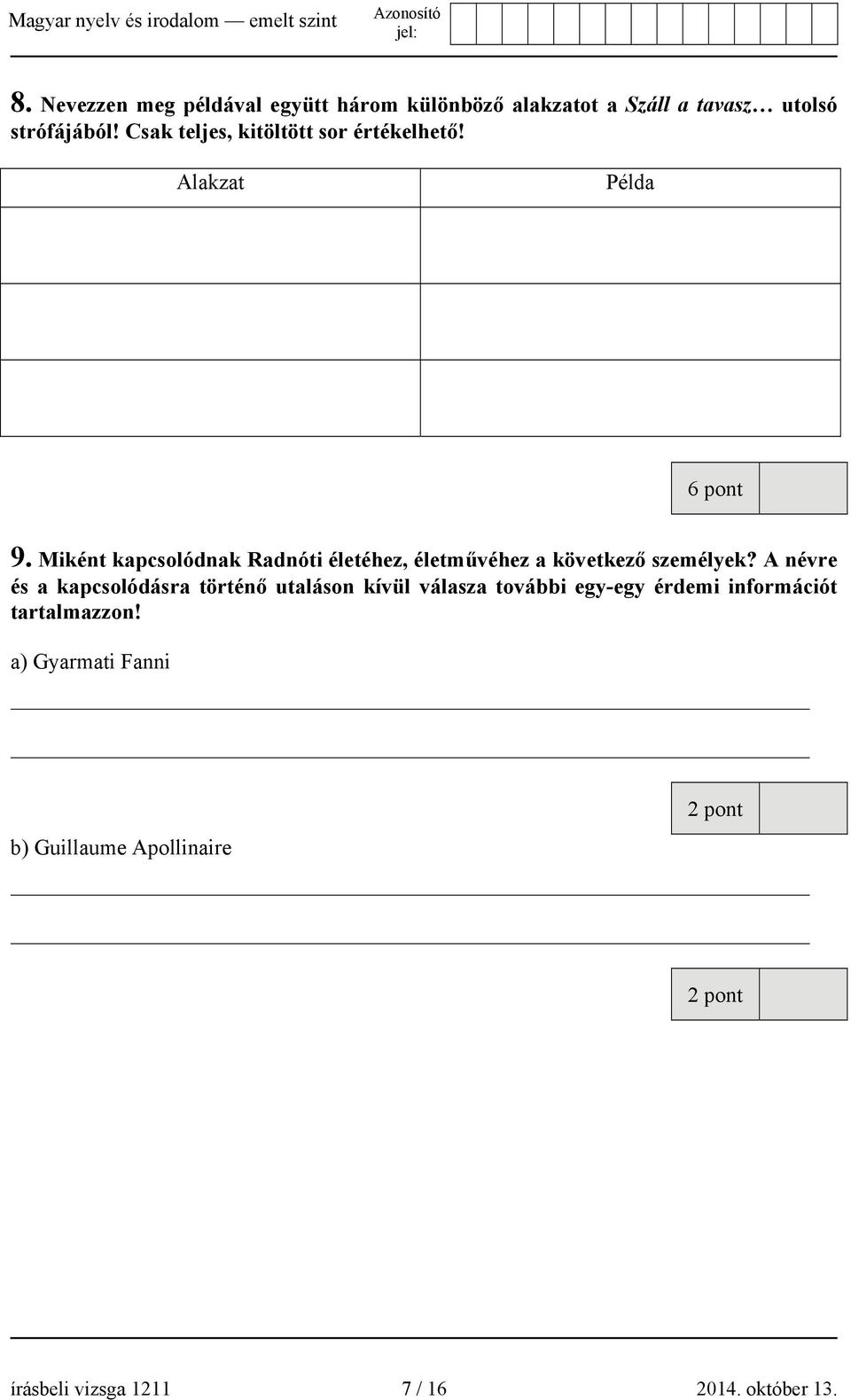 Miként kapcsolódnak Radnóti életéhez, életművéhez a következő személyek?