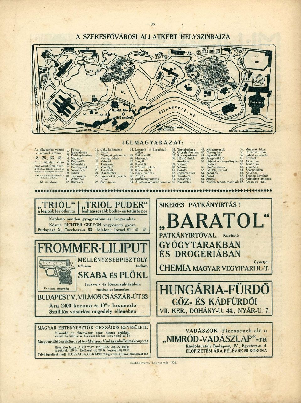 Cukorkaárusítás 24. 14. Kapu 15. Néprajzi gyűjtemény 25. 16. Vastagbőrűek 26. 17. Zsiráfok 27. 18. Turísta-út 28. 19. Vendéglő 29. 20. Tevefélék 30. 21. Disznófélék 31. 22. Gyermekek játszó- 32.