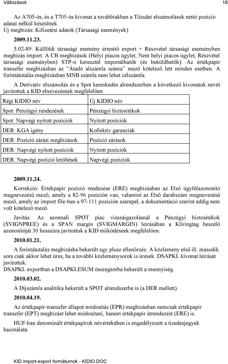 A CB megbízások (Helyi piacos ügylet, Nem helyi piacos ügylet, Részvétel társasági eseményben) STP-n keresztül importálhatók (és beküldhetők).