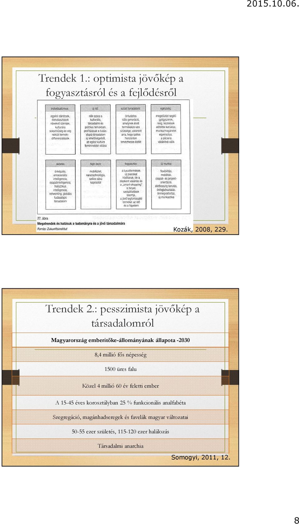 1500 üres falu Közel 4 millió 60 év feletti ember A 15-45 éves korosztályban 25 % funkcionális analfabéta