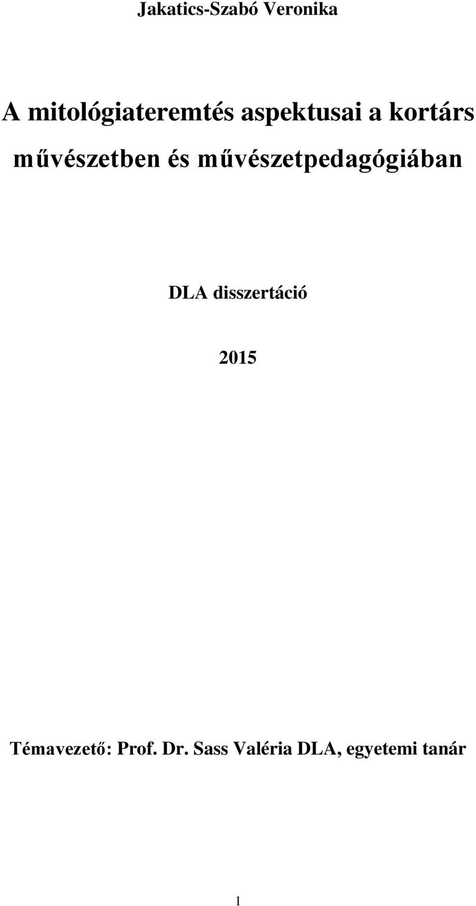 művészetpedagógiában DLA disszertáció 2015