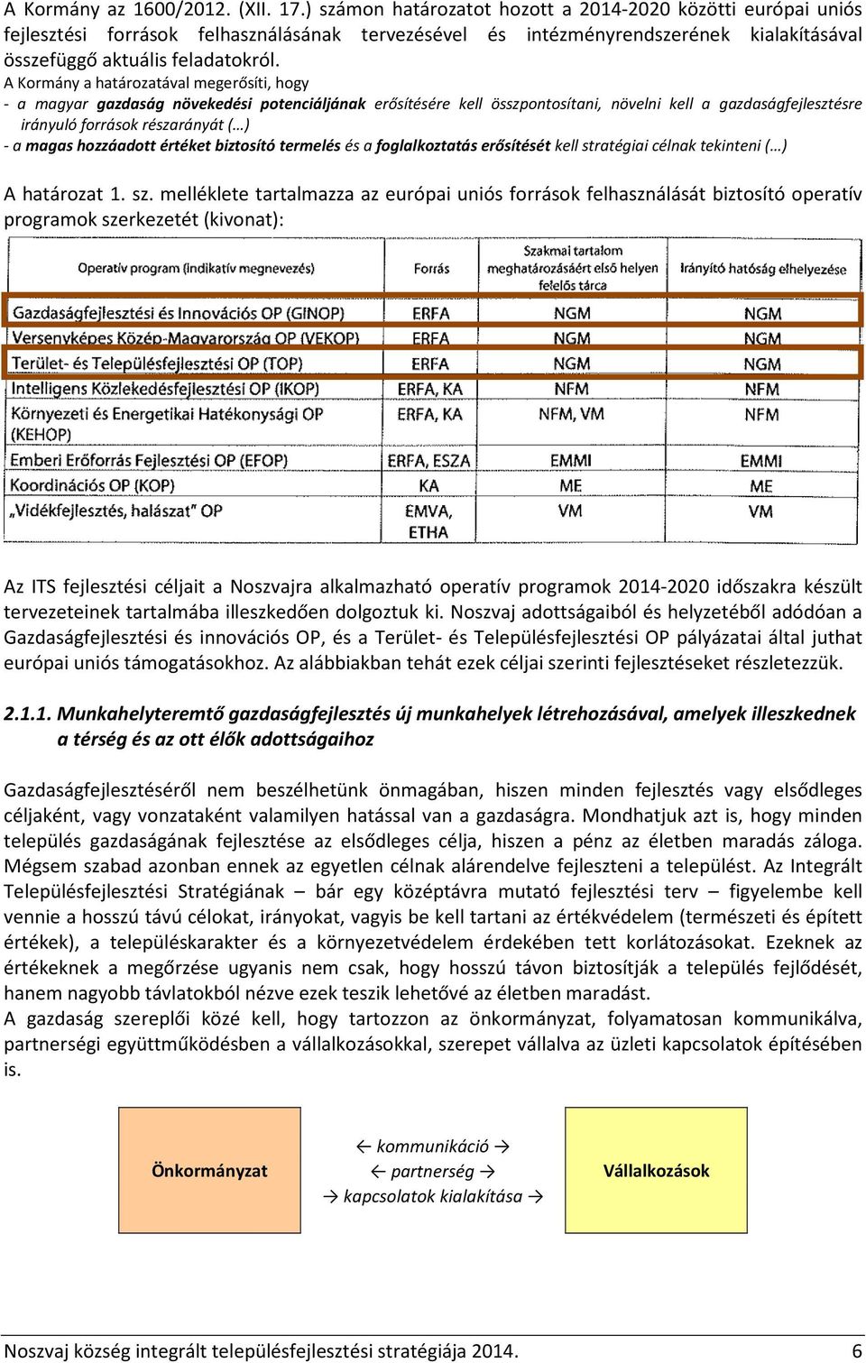 A Kormány a határozatával megerősíti, hogy - a magyar gazdaság növekedési potenciáljának erősítésére kell összpontosítani, növelni kell a gazdaságfejlesztésre irányuló források részarányát ( ) - a