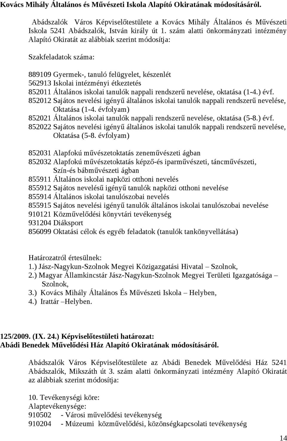 Általános iskolai tanulók nappali rendszerű nevelése, oktatása (1-4.) évf. 852012 Sajátos nevelési igényű általános iskolai tanulók nappali rendszerű nevelése, Oktatása (1-4.