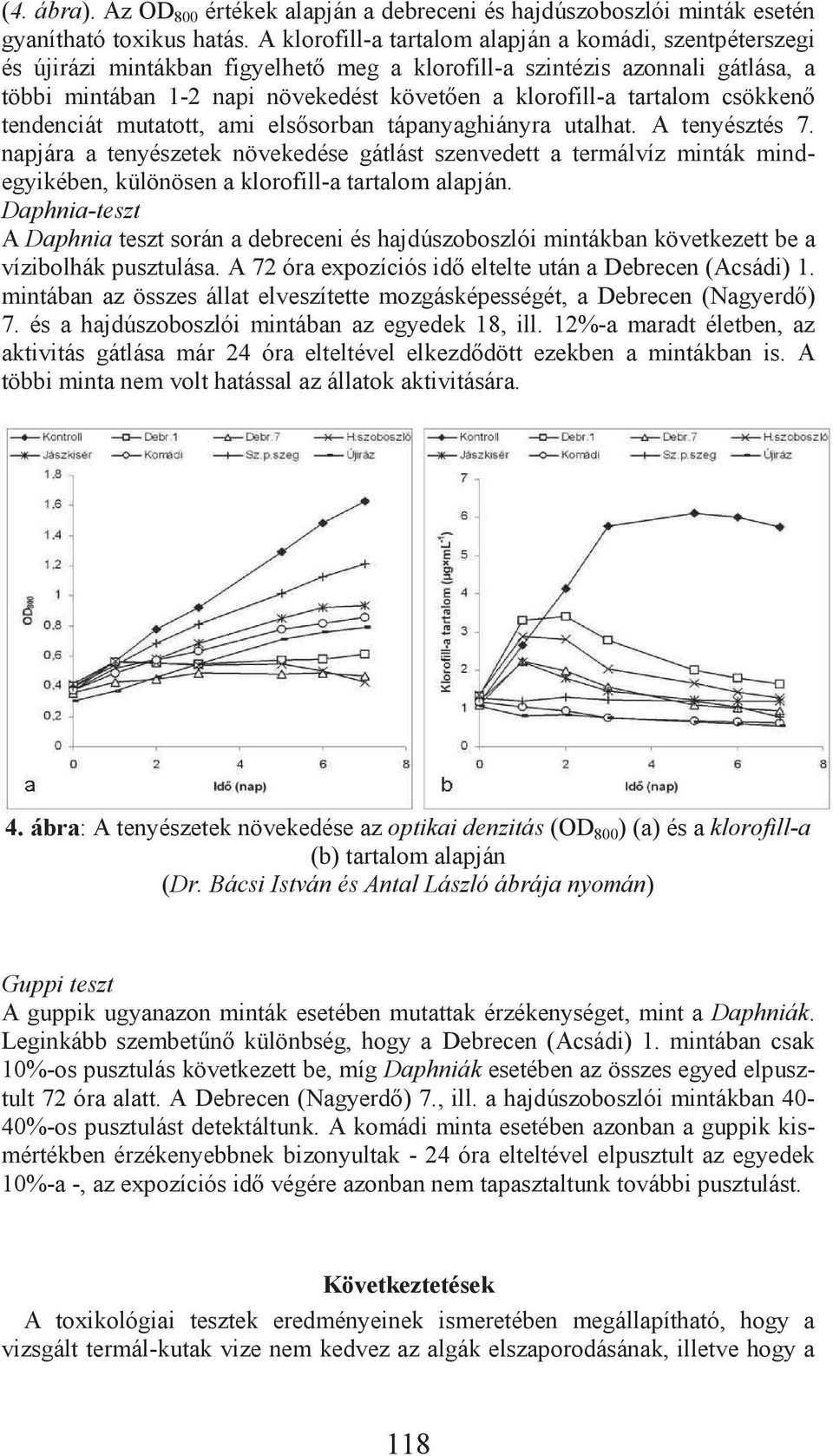 tartalom csökken tendenciát mutatott, ami els sorban tápanyaghiányra utalhat. A tenyésztés 7.