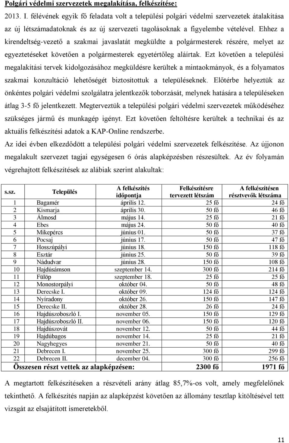 Ehhez a kirendeltség-vezető a szakmai javaslatát megküldte a polgármesterek részére, melyet az egyeztetéseket követően a polgármesterek egyetértőleg aláírtak.