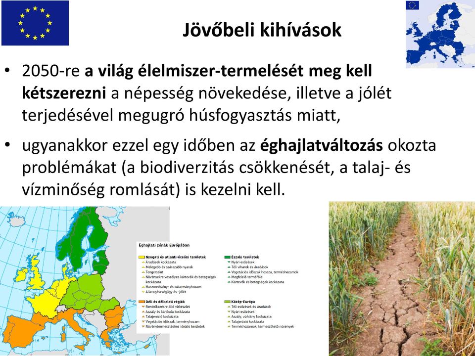 húsfogyasztás miatt, ugyanakkor ezzel egy időben az éghajlatváltozás okozta