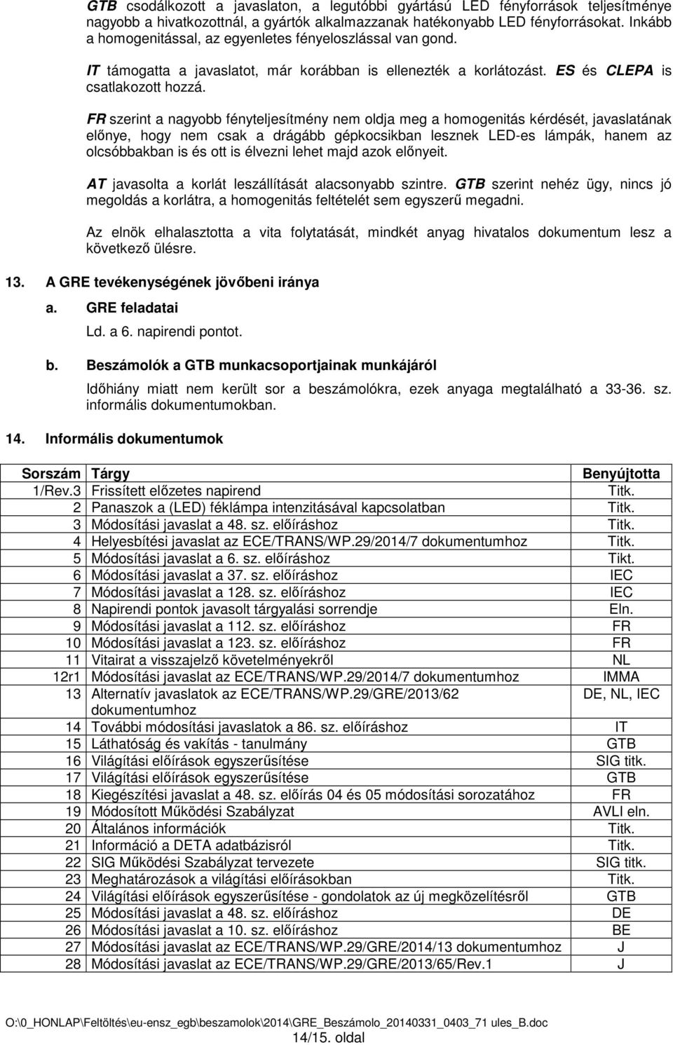 FR szerint a nagyobb fényteljesítmény nem oldja meg a homogenitás kérdését, javaslatának előnye, hogy nem csak a drágább gépkocsikban lesznek LED-es lámpák, hanem az olcsóbbakban is és ott is élvezni