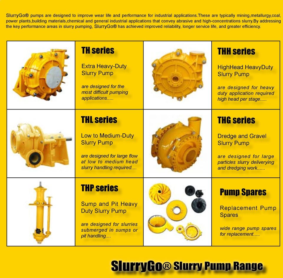 by addressing the key performance areas in slurry pumping, SlurryGo has achieved improved reliability, longer service life, and greater efficiency.