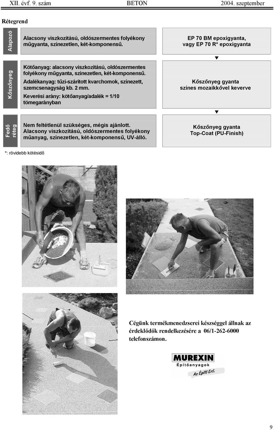 Adalékanyag: tűzi-szárított kvarchomok, színezett, szemcsenagyság kb. 2 mm.