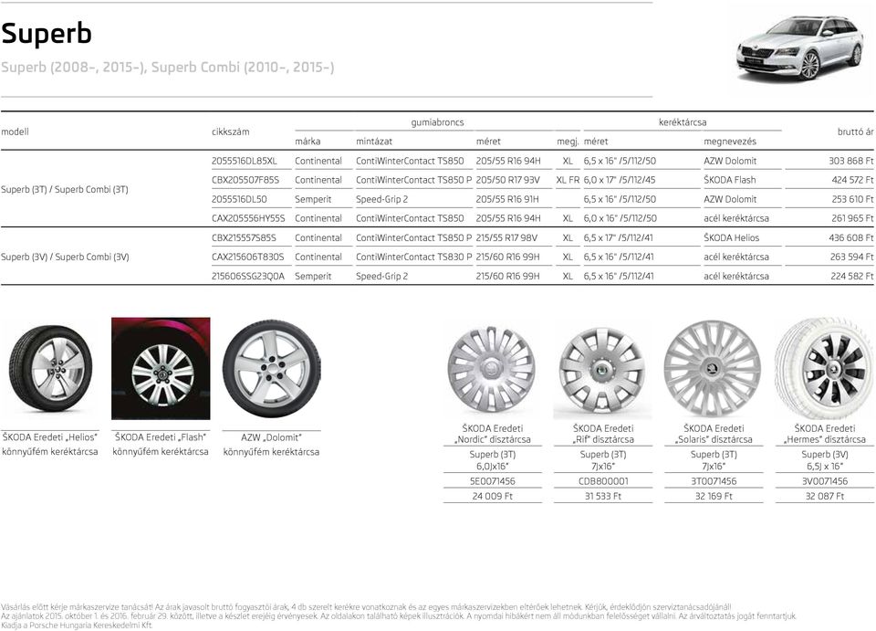 253 610 Ft CAX205556HY55S Continental ContiWinterContact TS850 205/55 R16 94H XL 6,0 x 16" /5/112/50 acél 261 965 Ft CBX215557S85S Continental ContiWinterContact TS850 P 215/55 R17 98V XL 6,5 x 17"