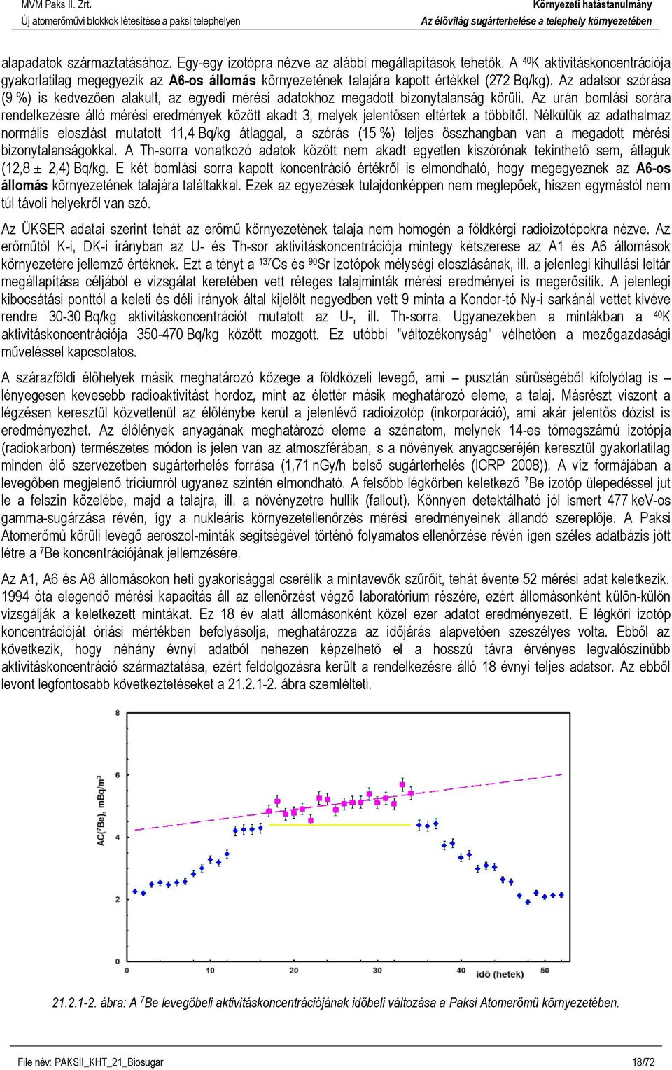 Az adatsor szórása (9 %) is kedvezően alakult, az egyedi mérési adatokhoz megadott bizonytalanság körüli.