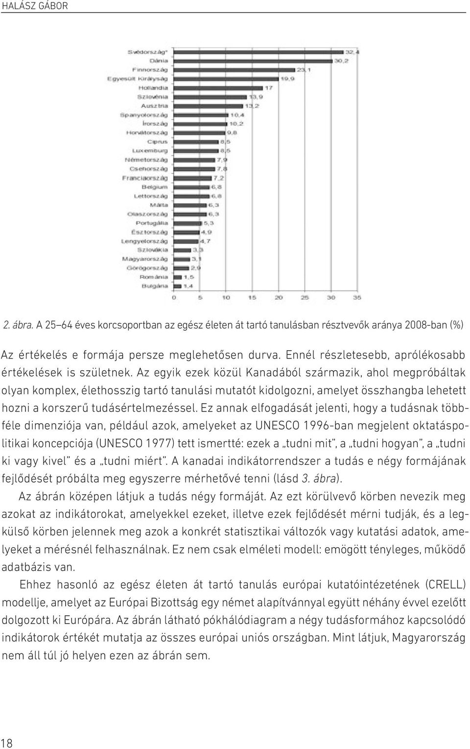 Az egyik ezek közül Kanadából származik, ahol megpróbáltak olyan komplex, élethosszig tartó tanulási mutatót kidolgozni, amelyet összhangba lehetett hozni a korszerű tudásértelmezéssel.