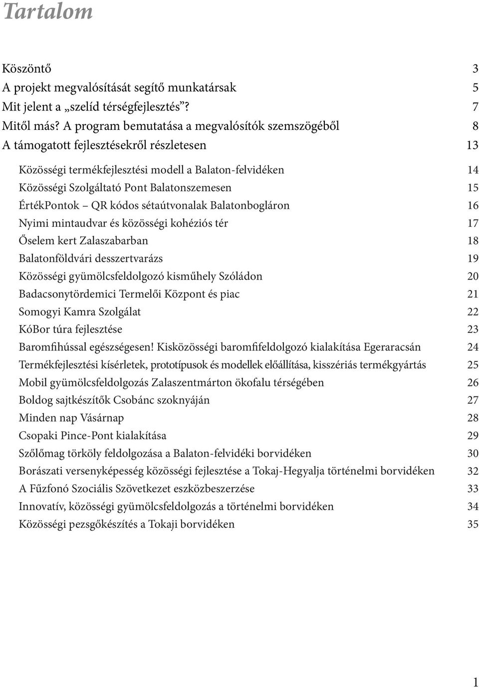 ÉrtékPontok QR kódos sétaútvonalak Balatonbogláron 16 Nyimi mintaudvar és közösségi kohéziós tér 17 Őselem kert Zalaszabarban 18 Balatonföldvári desszertvarázs 19 Közösségi gyümölcsfeldolgozó