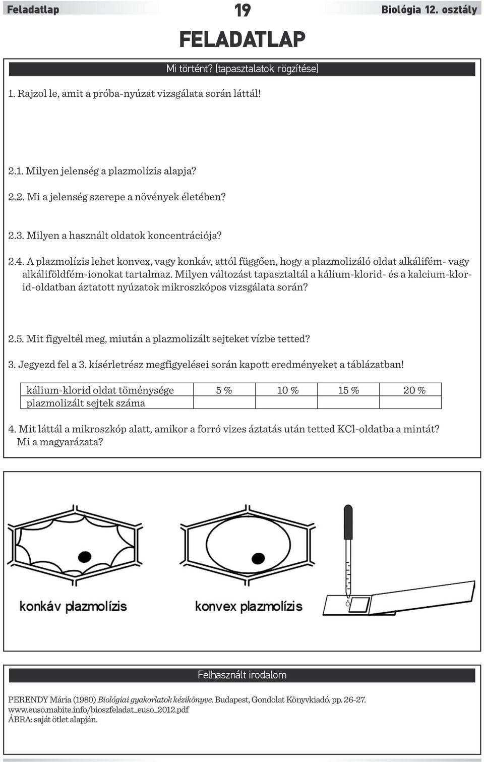 Milyen változást tapasztaltál a kálium-klorid- és a kalcium-klorid-oldatban áztatott nyúzatok mikroszkópos vizsgálata során? 2.5. Mit figyeltél meg, miután a plazmolizált sejteket vízbe tetted? 3.