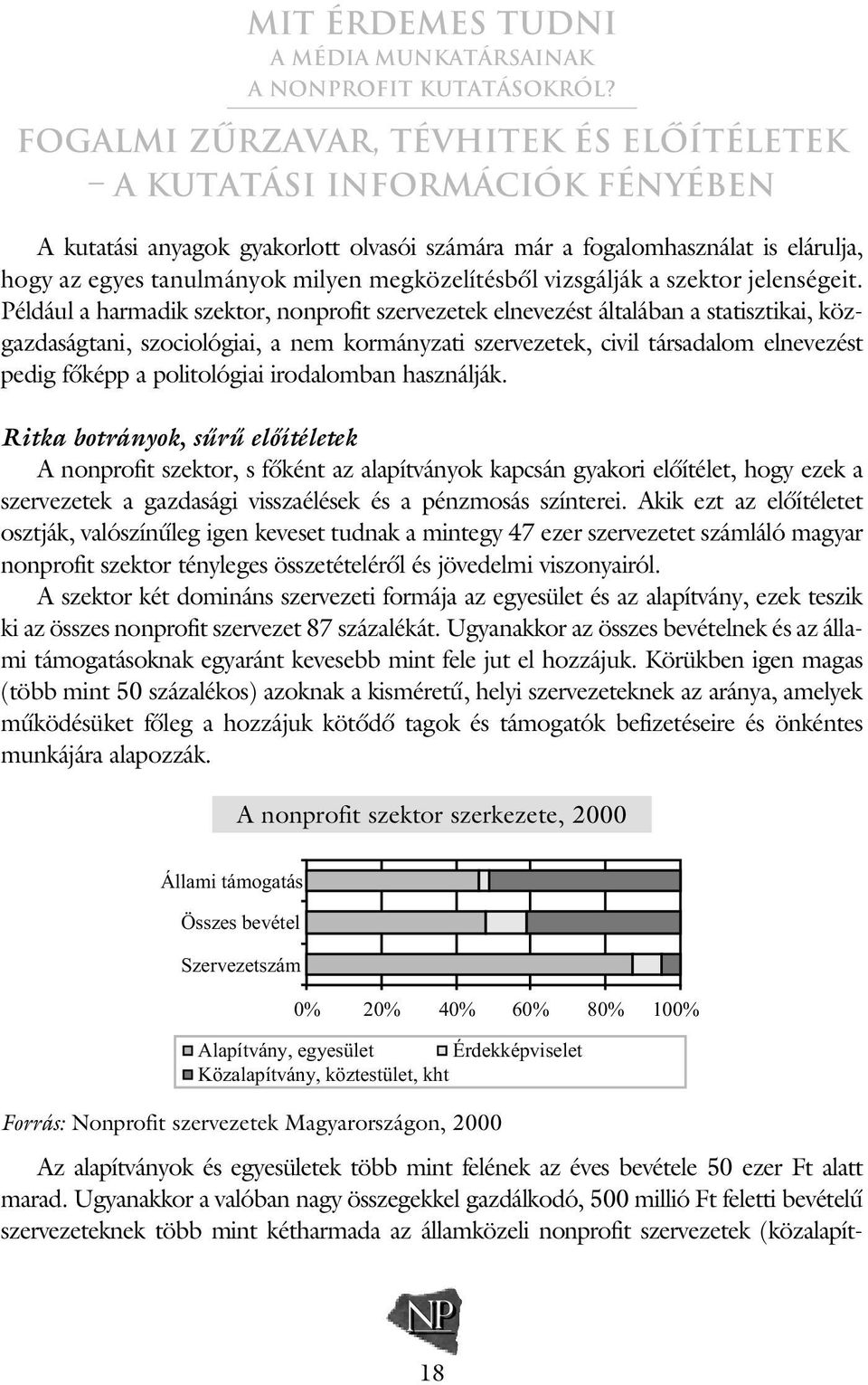 Például a harmadik szektor, nonprofit szervezetek elnevezést általában a statisztikai, közgazdaságtani, szociológiai, a nem kormányzati szervezetek, civil társadalom elnevezést pedig fôképp a