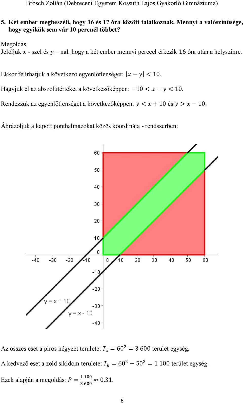 Hagyjuk el az abszolútértéket a következőképpen: 10 < x y < 10. Rendezzük az egyenlőtlenséget a következőképpen: y < x + 10 és y > x 10.