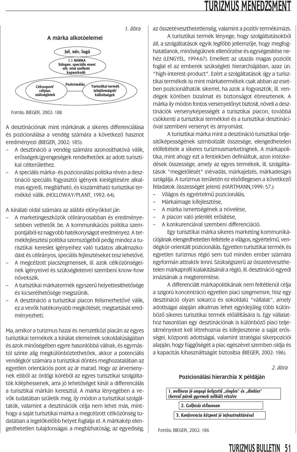 ábra A desztinációnak mint márkának a sikeres differenciálása és pozicionálása a vendég számára a következô hasznot eredményezi (BIEGER, 2002: 185): A desztináció a vendég számára azonosíthatóvá