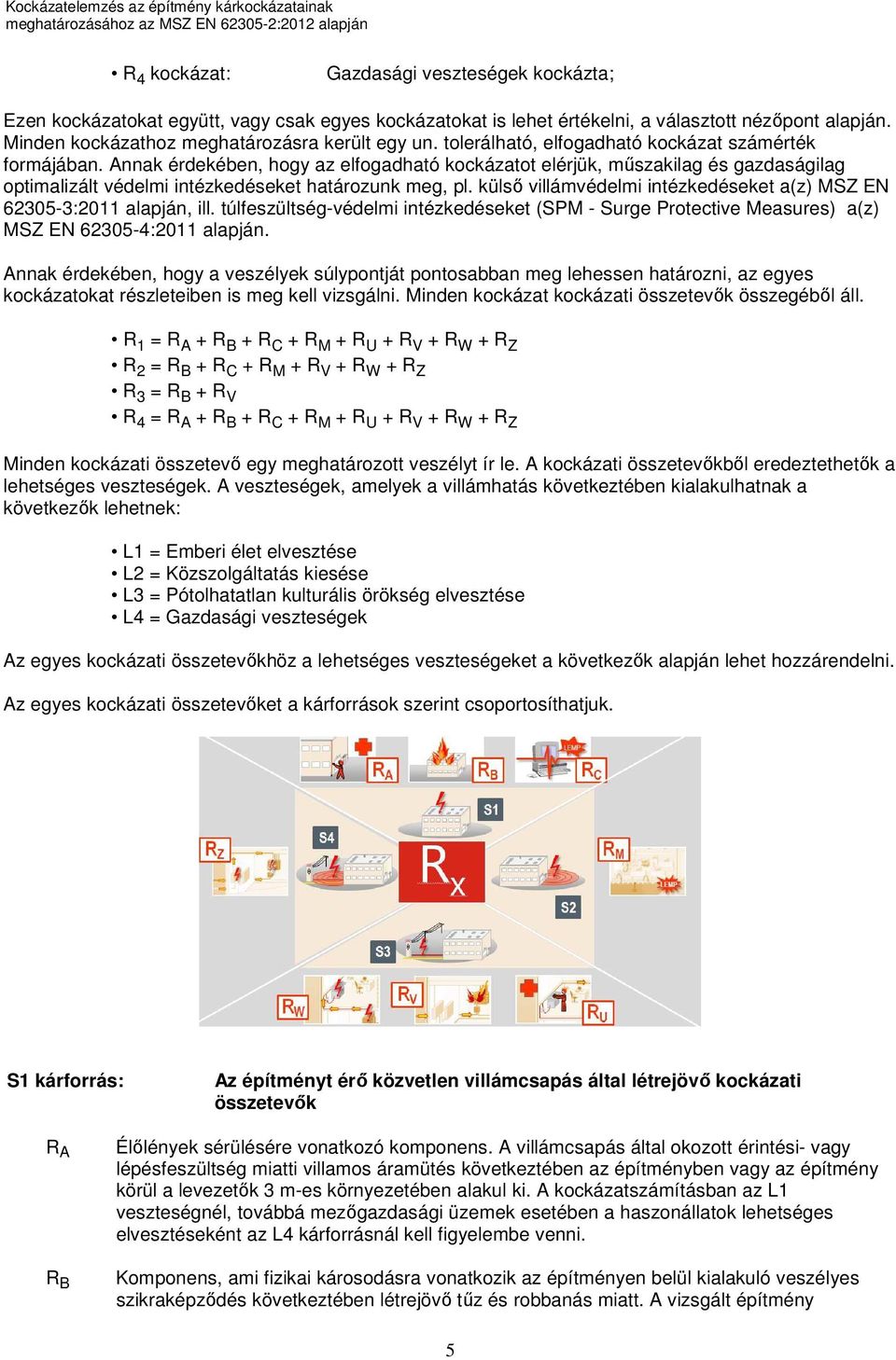 külső villámvédelmi intézkedéseket a(z) MSZ EN 62305-3:2011 alapján, ill. túlfeszültség-védelmi intézkedéseket (SPM - Surge Protective Measures) a(z) MSZ EN 62305-4:2011 alapján.