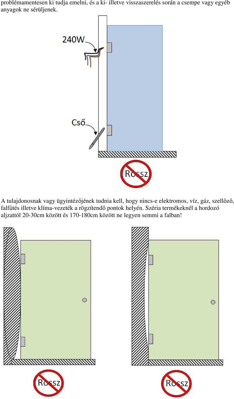 A tulajdonosnak vagy ügyintézőjének tudnia kell, hogy nincs-e elektromos, víz, gáz,