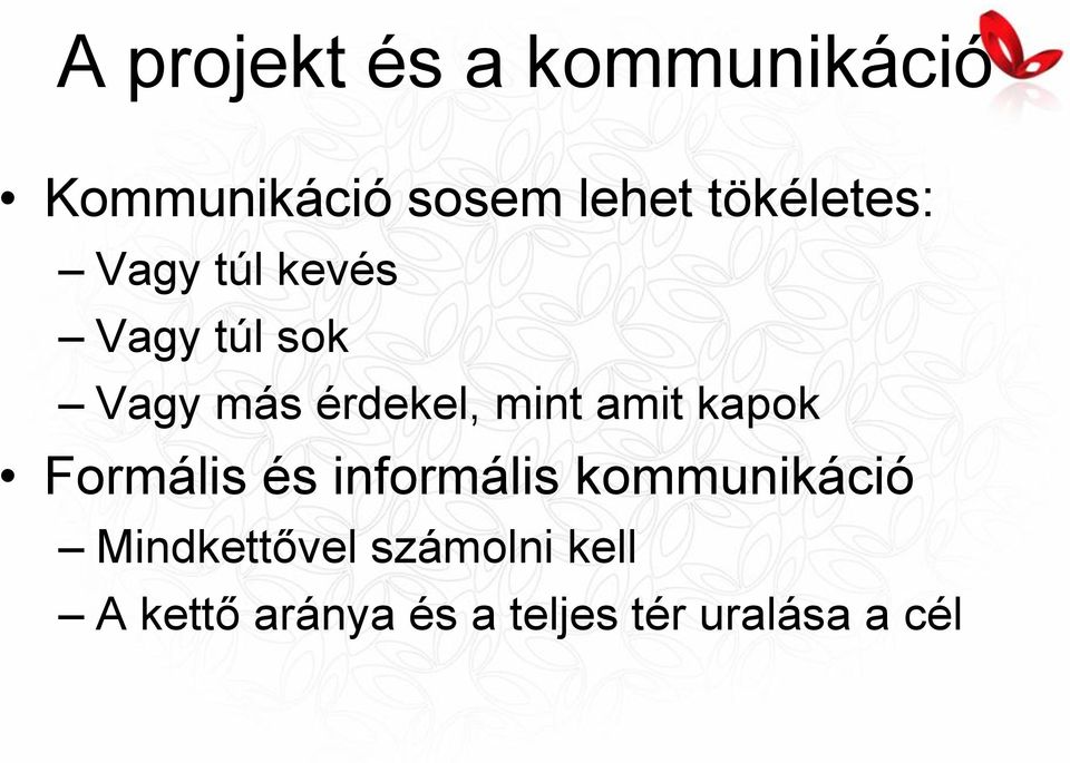 mint amit kapok Formális és informális kommunikáció