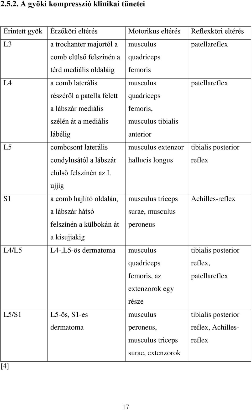 combcsont laterális condylusától a lábszár musculus extenzor hallucis longus tibialis posterior reflex elülső felszínén az I.