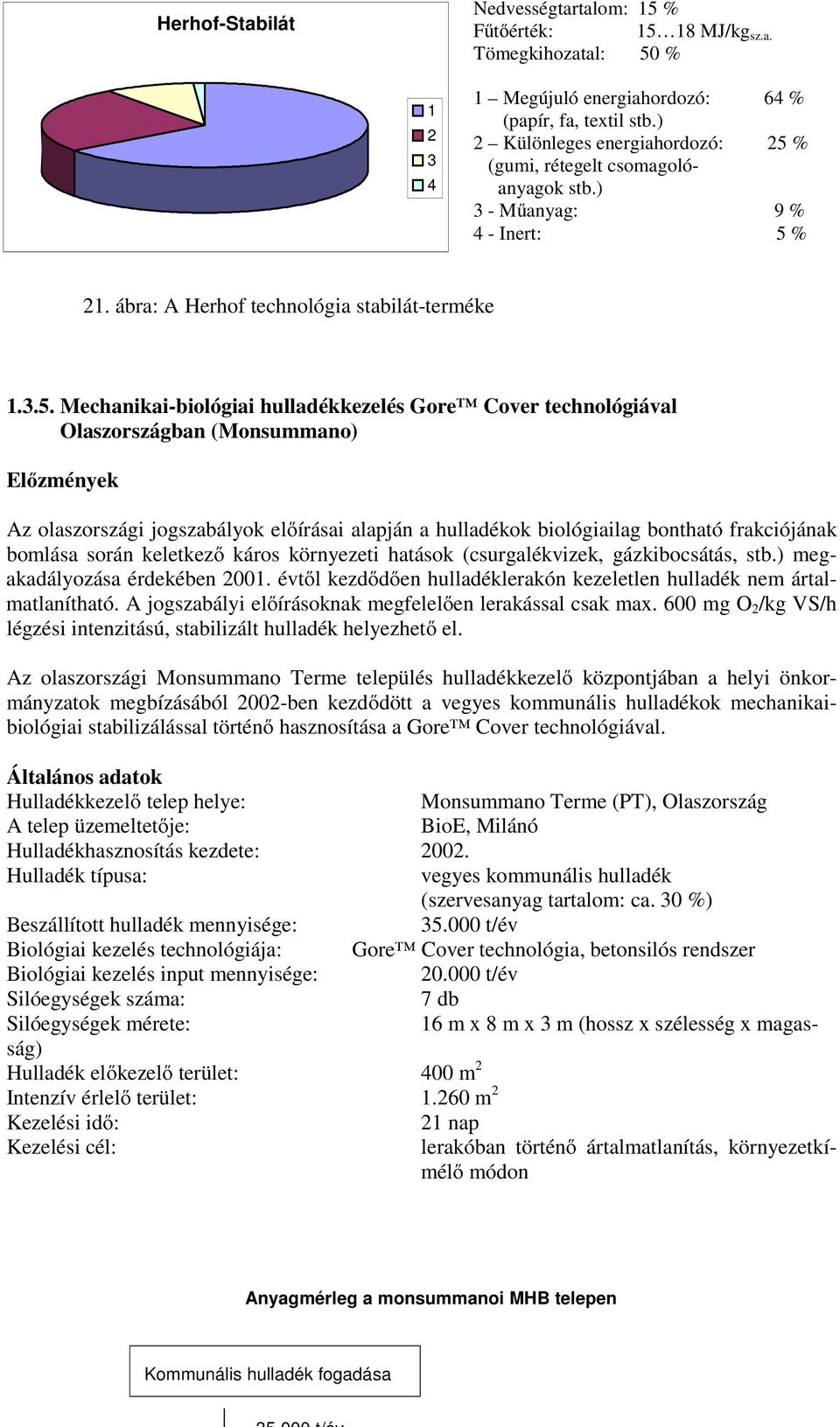 % (gumi, rétegelt csomagolóanyagok stb.) 3 - Műanyag: 9 % 4 - Inert: 5 