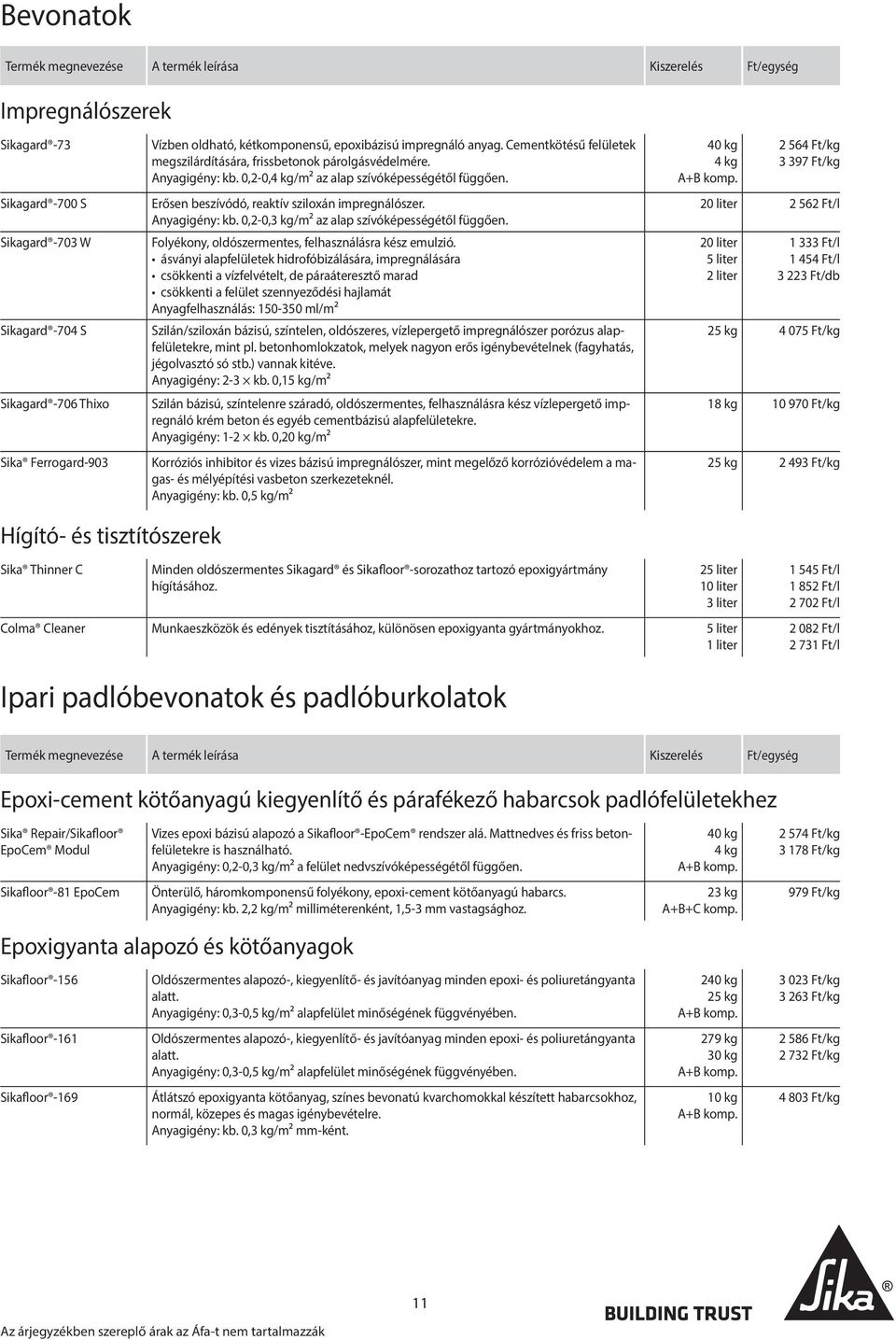 Anyagigény: kb. 0,2-0,3 kg/m² az alap szívóképességétől függően. Folyékony, oldószermentes, felhasználásra kész emulzió.