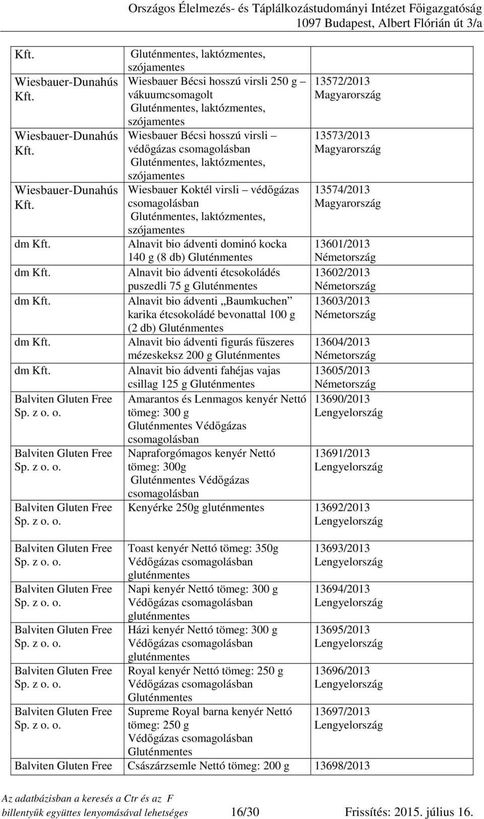 karika étcsokoládé bevonattal 100 g (2 db) Gluténmentes Alnavit bio ádventi figurás fűszeres 13604/2013 mézeskeksz 200 g Gluténmentes Alnavit bio ádventi fahéjas vajas 13605/2013 csillag 125 g