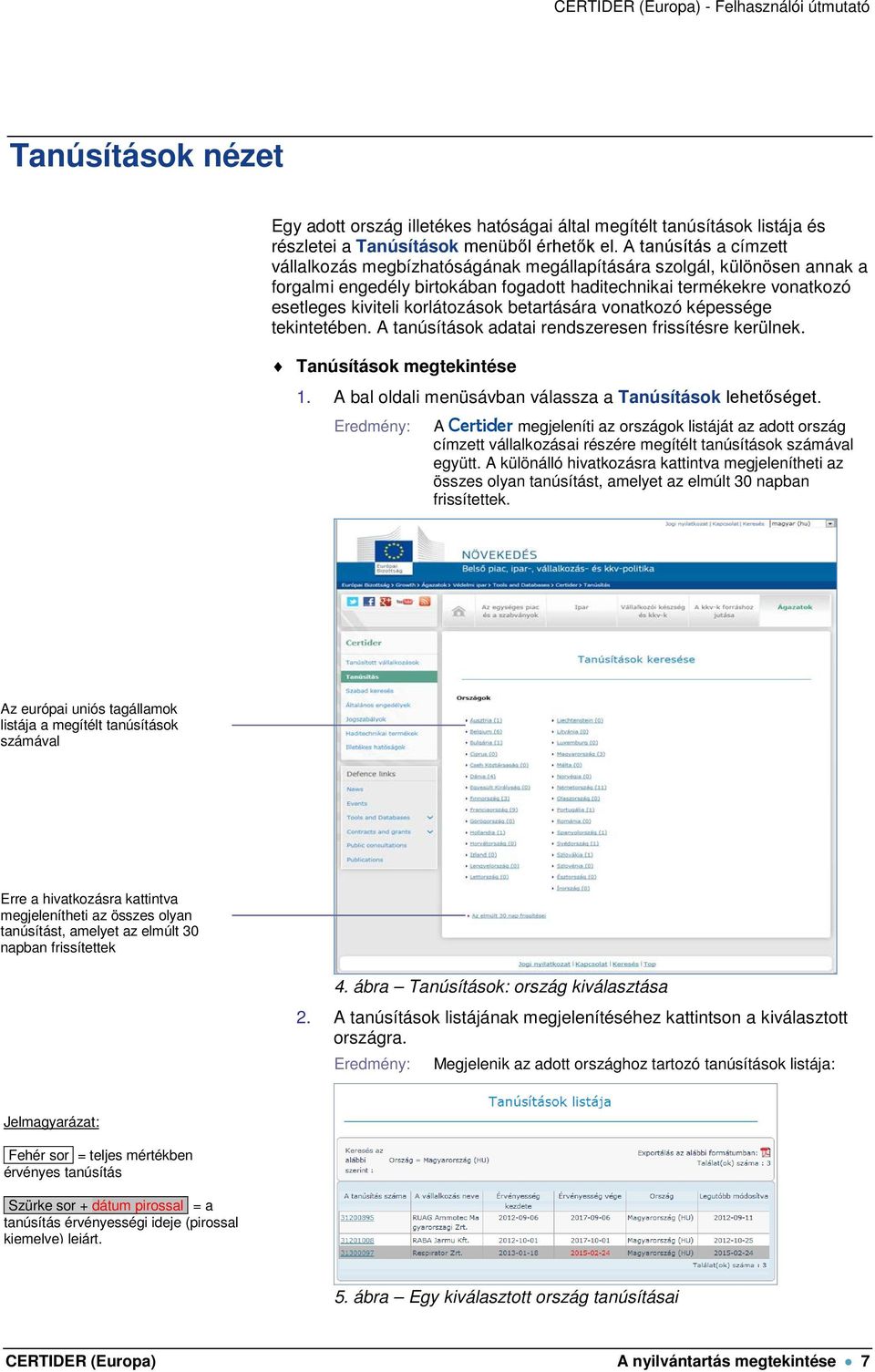 betartására vonatkozó képessége tekintetében. A tanúsítások adatai rendszeresen frissítésre kerülnek. Tanúsítások megtekintése 1. A bal oldali menüsávban válassza a Tanúsítások lehetőséget.