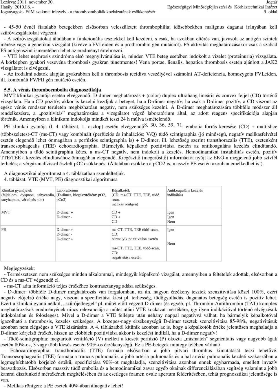 prothrombin gén mutációt). PS aktivitás meghatározásakor csak a szabad PS antigénszint ismeretében lehet az eredményt értelmezni.