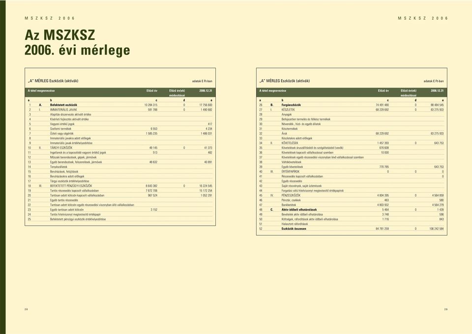 IMMATERIÁLIS JAVAK 591 788 0 1 490 682 3 Alapítás-átszervezés aktivált értéke 4 Kísérleti fejlesztés aktivált értéke 5 Vagyoni értékû jogok 417 6 Szellemi termékek 6 553 4 234 7 Üzleti vagy cégérték