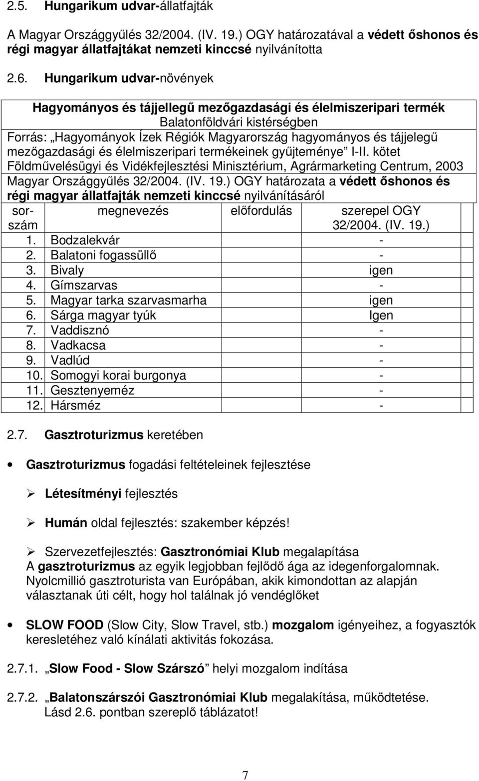 mezőgazdasági és élelmiszeripari termékeinek gyűjteménye I-II. kötet Földművelésügyi és Vidékfejlesztési Minisztérium, Agrármarketing Centrum, 2003 Magyar Országgyűlés 32/2004. (IV. 19.