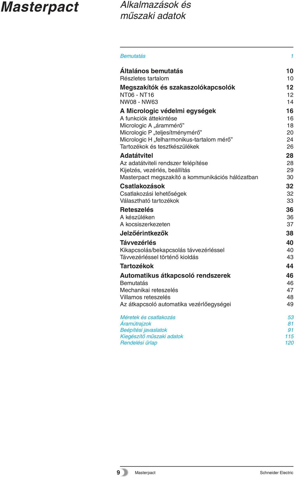 felépítése 28 Kijelzés, vezérlés, beállítás 29 megszakító a kommunikációs hálózatban 30 Csatlakozások 32 Csatlakozási lehetôségek 32 Választható tartozékok 33 Reteszelés 36 A készüléken 36 A