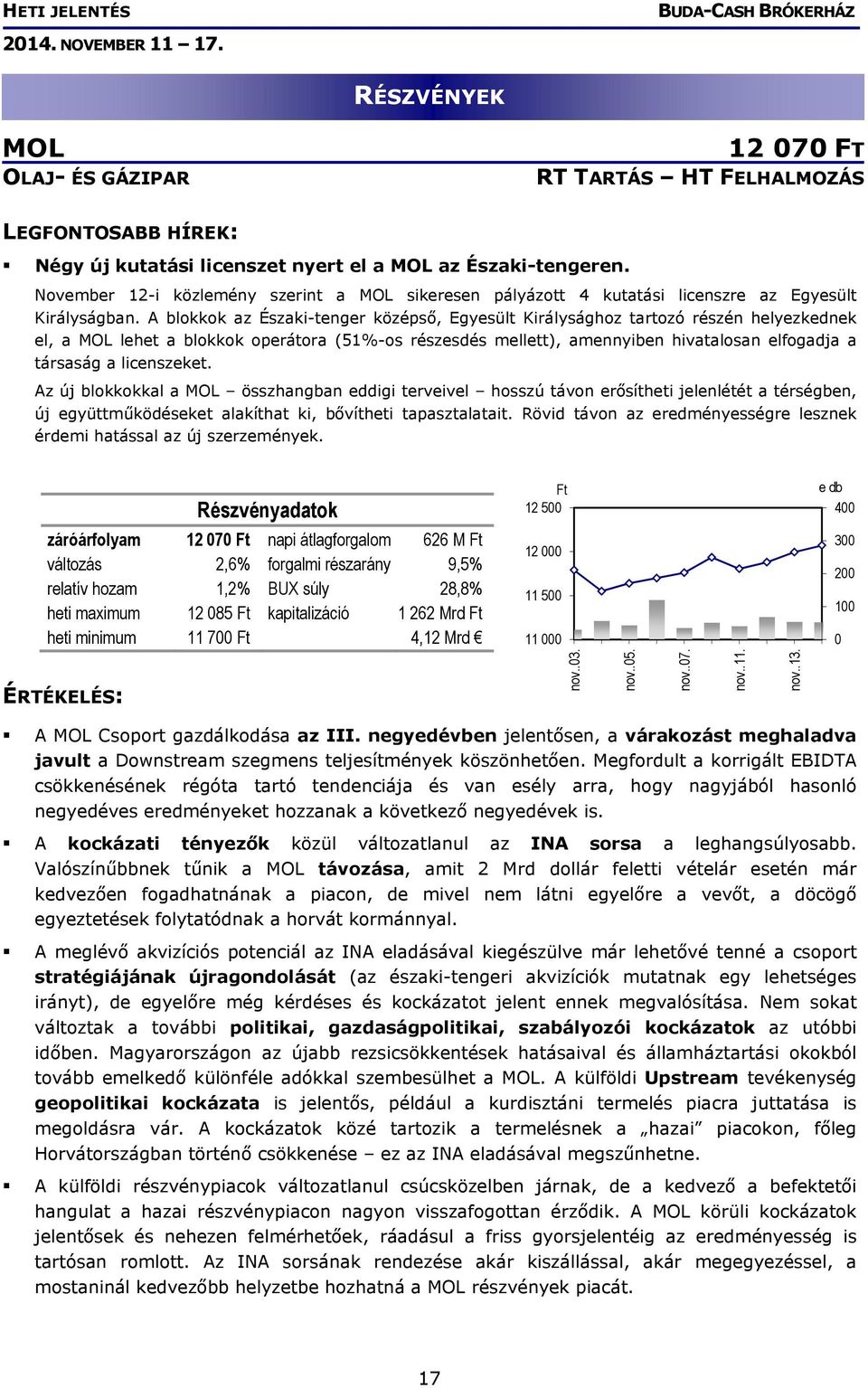 A blokkok az Északi-tenger középső, Egyesült Királysághoz tartozó részén helyezkednek el, a MOL lehet a blokkok operátora (51%-os részesdés mellett), amennyiben hivatalosan elfogadja a társaság a